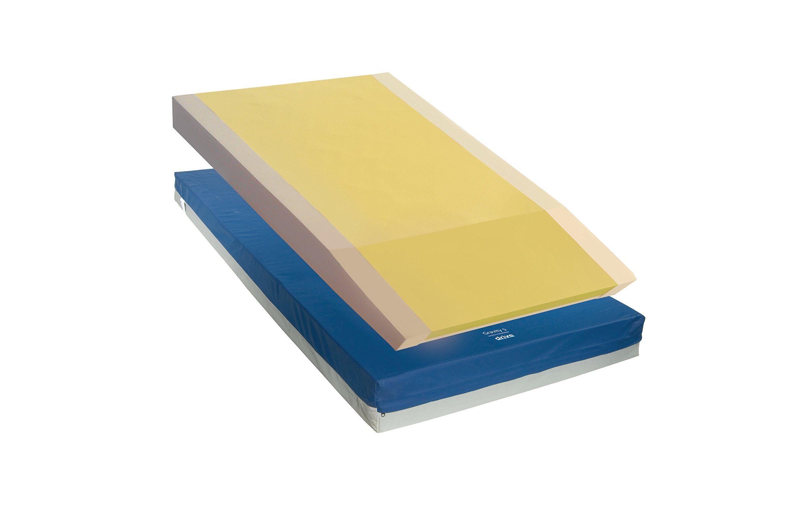 Drive Medical Gravity 9 Long Term Care Pressure Redistribution Mattress - Small Size, No Cut Out - Ideal for Elderly Care, Nursing Homes & Home Healthcare