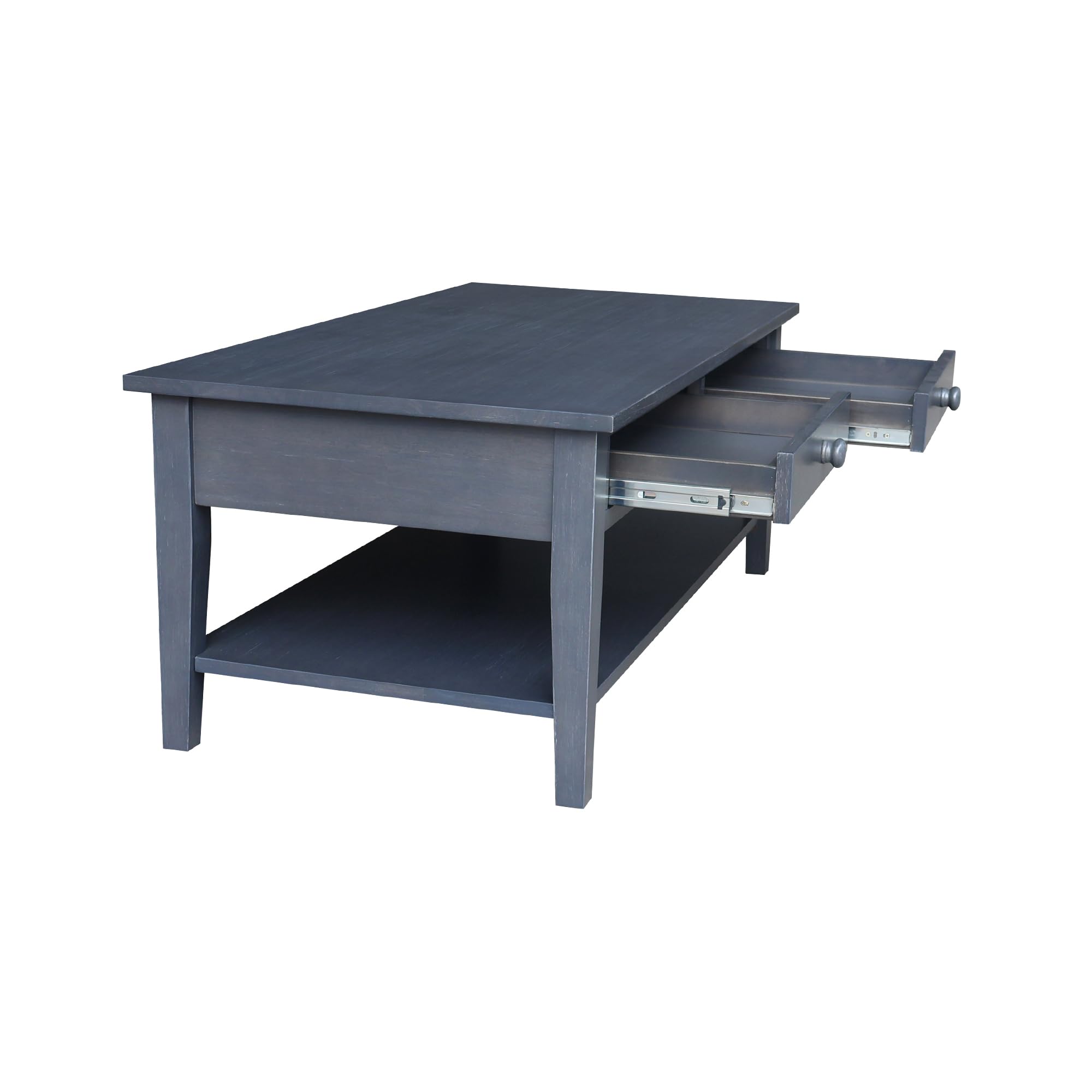 IC International Concepts Solid Wood Spencer Coffee Table - Modern Farmhouse Style for Living Room, Office & Lounge Areas