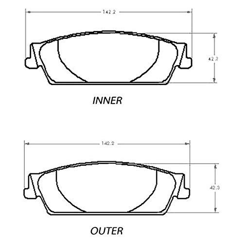 High-Quality 1194.20 Rear Brake Pads for Cars & Trucks - Durable Friction Material, Perfect Fit Replacement - Ideal for Daily Commuting, City Driving & Highway Use