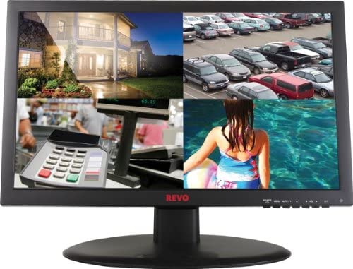 Revo 18.5 Inch LED Monitor - Full HD 1366x768 Resolution, 5ms Response Time, Ultra-Slim Black Design for Home Office, Gaming & Productivity