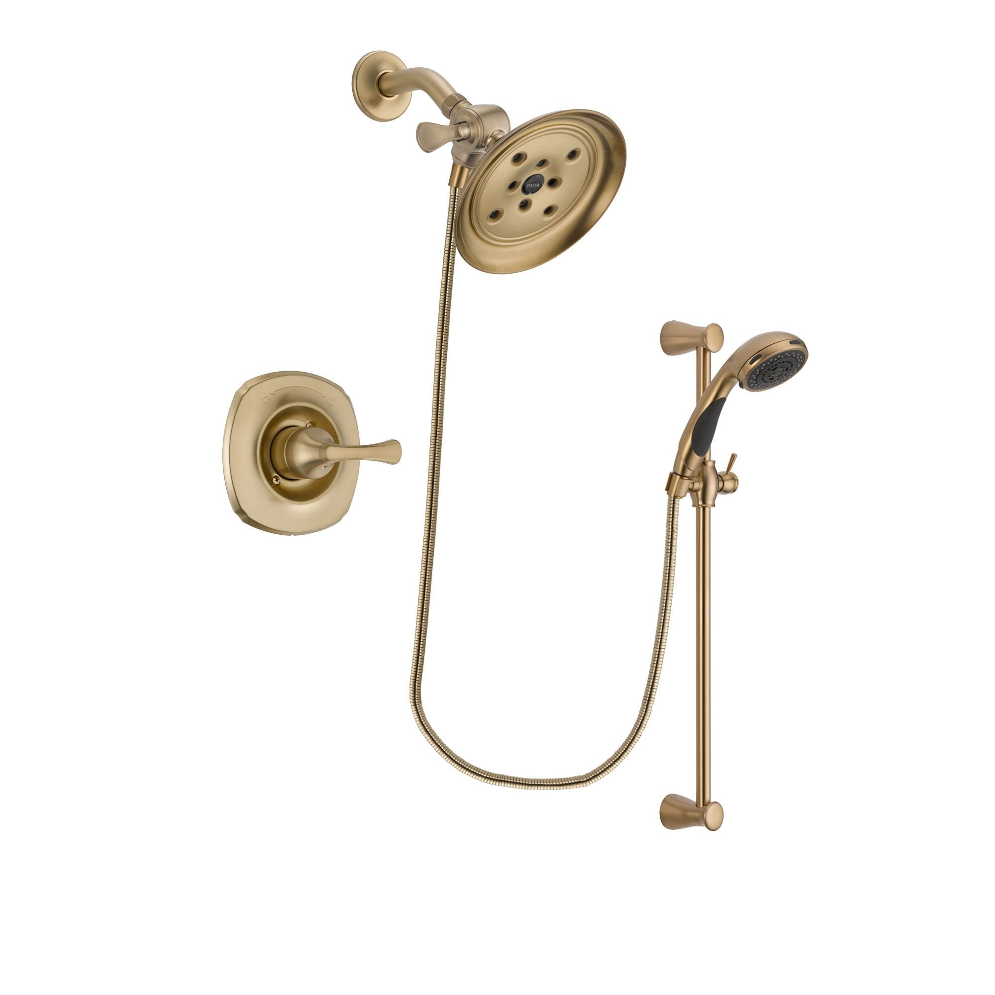 Delta Addison Champagne Bronze Shower Faucet System with Hand Shower DSP3486V - Luxury Bathroom Upgrade for Modern Homes & Spa-Like Shower Experience