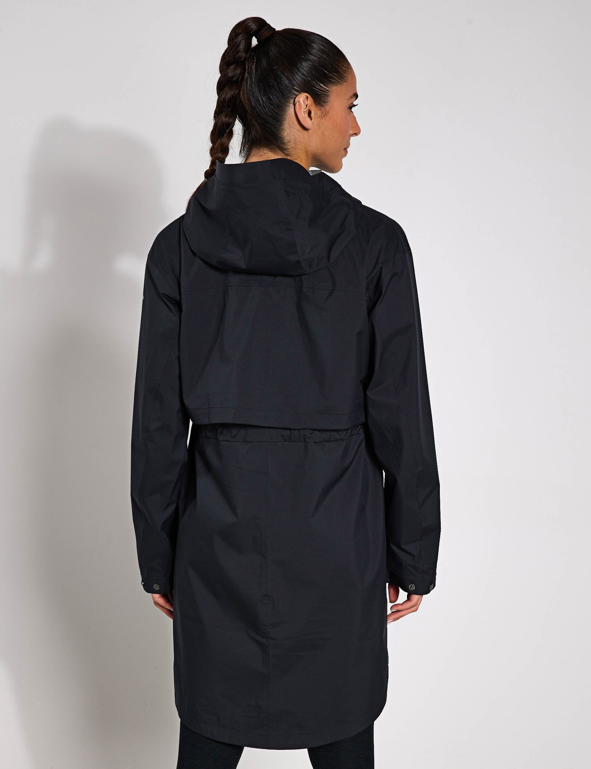 Waterproof Long Jacket for Outdoor Adventures - Black | Hiking, Camping & Rainy Day Protection