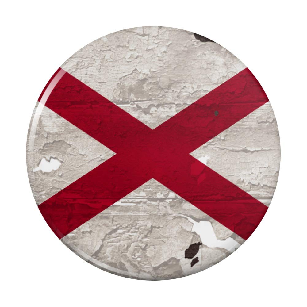 Vintage Rustic Alabama Flag Fridge Magnet - Distressed Style Kitchen Decor for Refrigerator, Locker & Metal Surfaces | Perfect for Home, Office & Dorm Room Organization