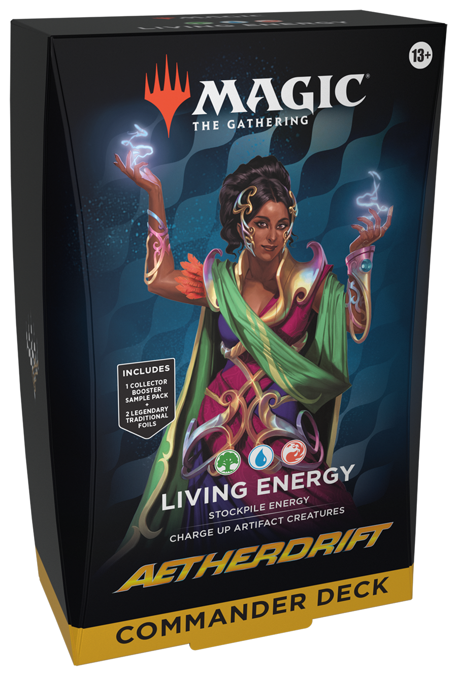 Magic: The Gathering Aetherdrift Commander Deck - Living Energy | MTG Commander Precon Deck for Strategy & Multiplayer Battles | Perfect for Game Nights & Tournaments
