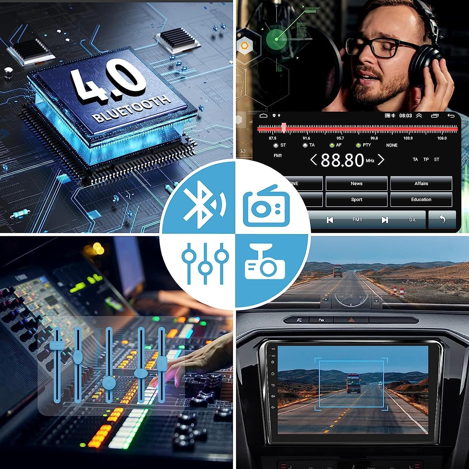 10.1 Inch Android Car Stereo for Honda Accord 2003-2007 | 7th Gen Touch Screen Head Unit with Bluetooth, GPS, WiFi, Mirror Link | In-Dash Radio Upgrade with SWC & Backup Camera | Perfect for Commuting & Road Trips