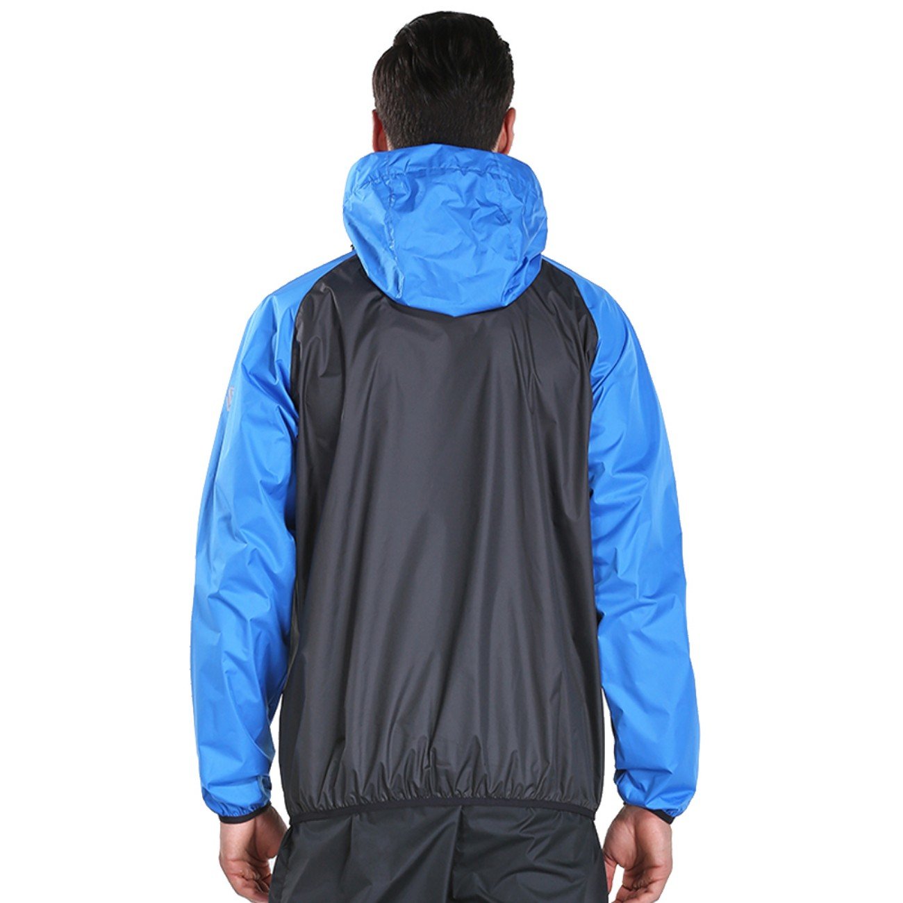 Men's Sauna Suit for Weight Loss & Fitness - Breathable Zipper Hoodie Jacket with Long Sleeves for Outdoor Sports & Workouts (Blue, Medium) - Perfect for Gym, Running, MMA Training & Sweat Therapy