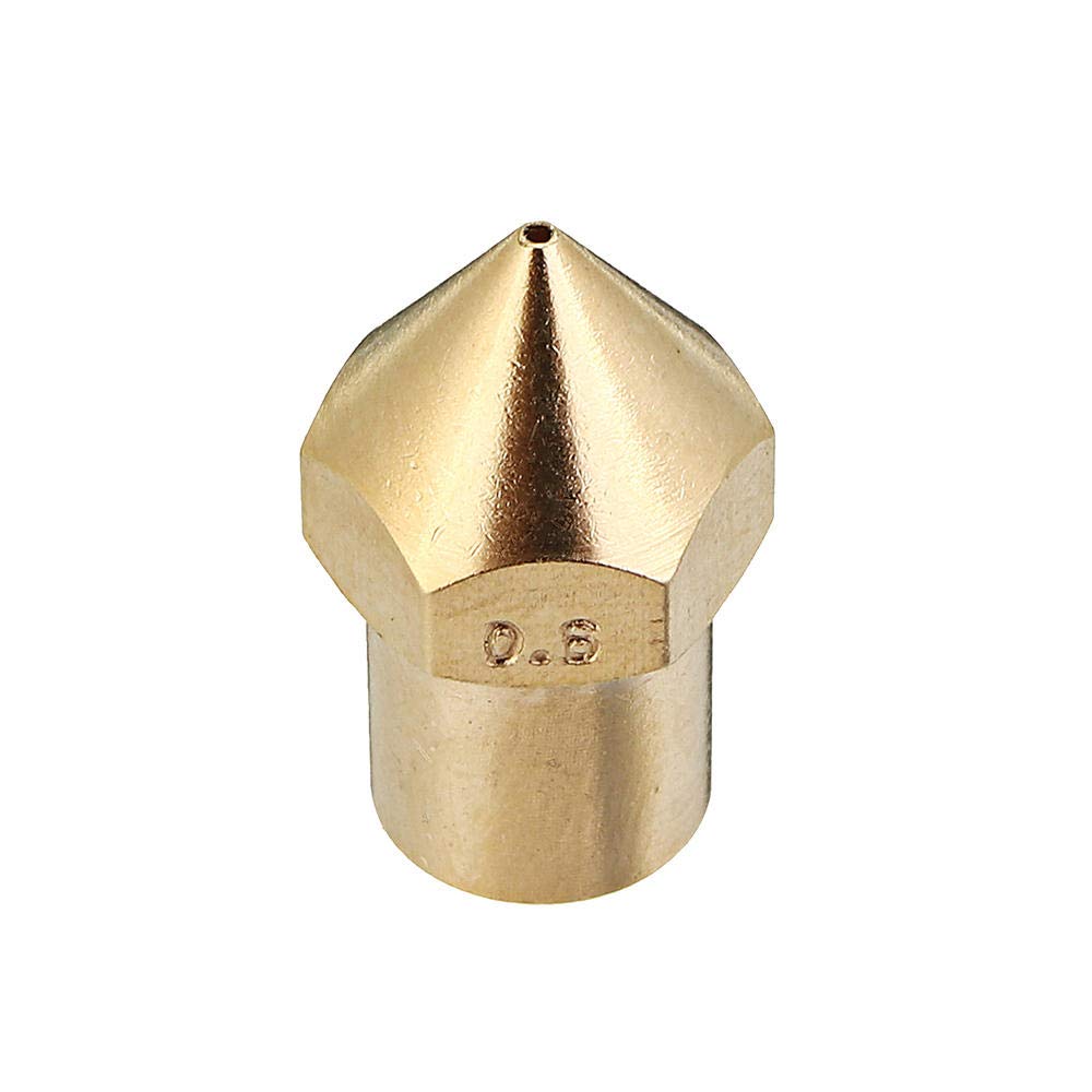 CHILUVU 1.75mm 0.4mm/0.6mm/0.8mm Brass Nozzle for 3D Printer - High Precision 0.6mm Nozzle Tip - 3D Printer Accessories & Replacement Parts - Perfect for PLA, ABS, PETG Filament Printing