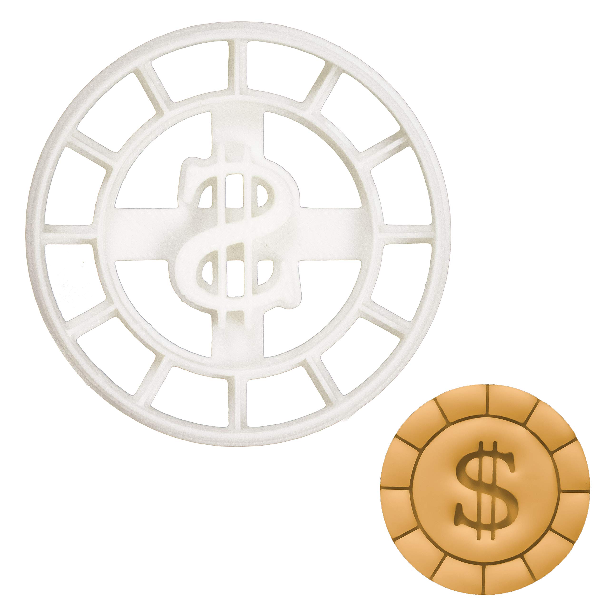 Bakerlogy Gold Coin Cookie Cutter - 1 Piece Stainless Steel Baking Tool for Christmas Cookies, Party Treats & Holiday Desserts - Perfect for DIY Baking, Gift Giving & Cookie Decorating