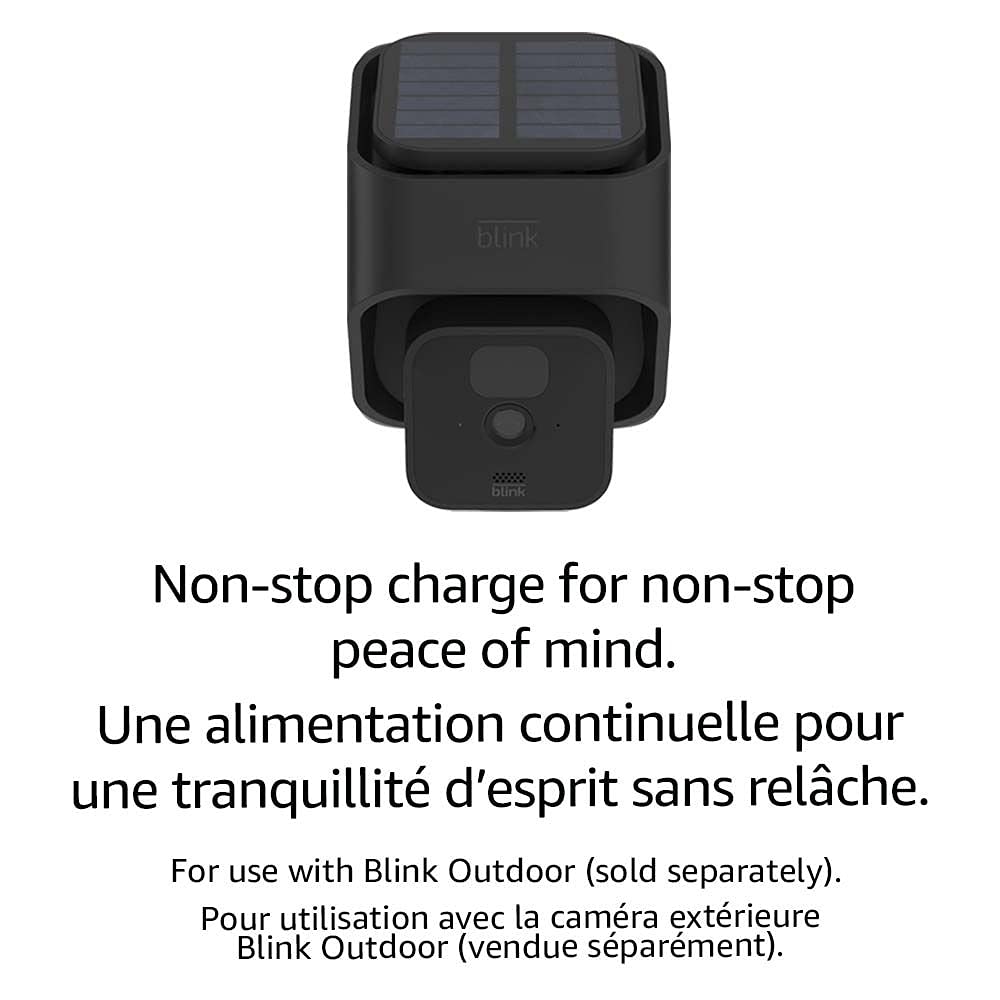 Solar Panel Mount for Blink Outdoor Camera (3rd Gen) - Weatherproof Black Accessory | Extend Battery Life for Home Security & Surveillance | Perfect for Outdoor Use in Sunlight