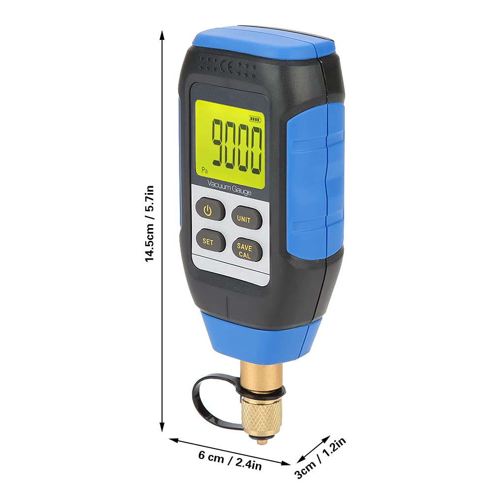 High Precision Digital Vacuum Gauge VMV-1 - Accurate Vacuum Measurement for HVAC, Refrigeration & Automotive (0-50°C) | Ideal for Labs, Industrial & Home Use