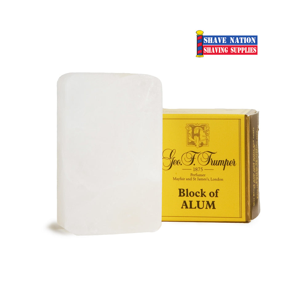 Geo F Trumper Large Block of Alum 100g - Natural Deodorant & Styptic for Men | Post-Shaving, Skin Care & First Aid Solution