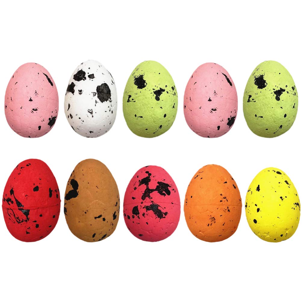 60pcs Speckled Foam Easter Eggs - Mini Styrofoam Bird Eggs for Easter Decorations, DIY Crafts, Farmhouse Party Favors & Basket Fillers - Random Colors - Perfect for Spring Parties, Photo Props, and Home Decor