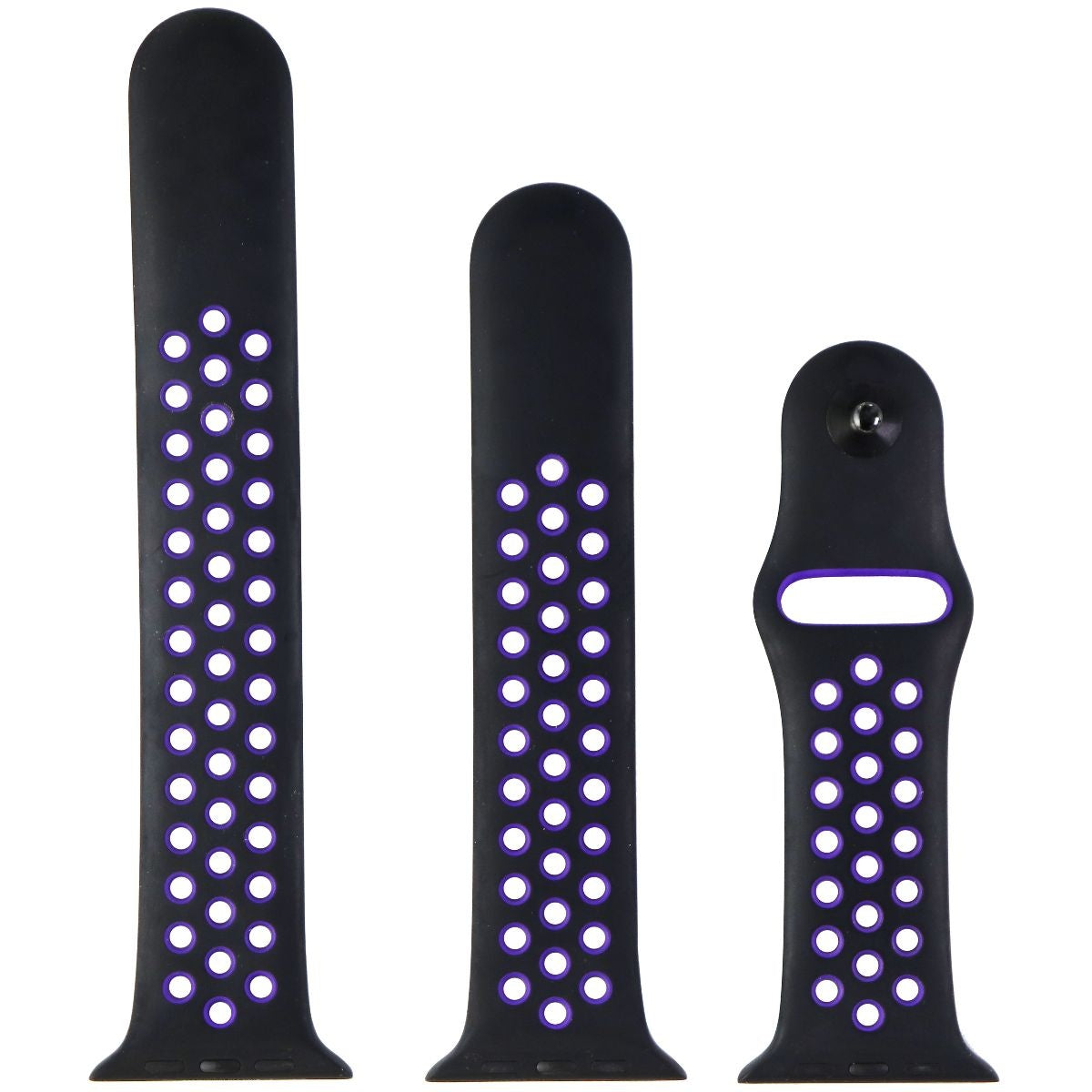 Apple Watch 44mm Nike Sport Band - Compatible with 42mm/44mm/45mm Models - Black/Hyper Grape - Perfect for Running, Gym & Active Lifestyle