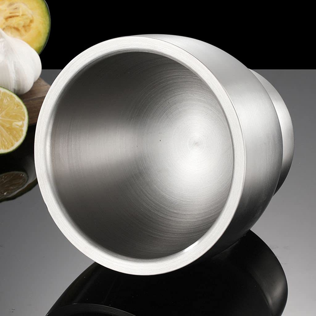 Premium 5 Inch Stainless Steel Mortar and Pestle Set - Large Capacity Heavy Duty Spice Grinder with Lid for Herbs, Garlic, Peppercorns & More - Perfect for Kitchen, Cooking, Grinding Spices & Making Fresh Pastes