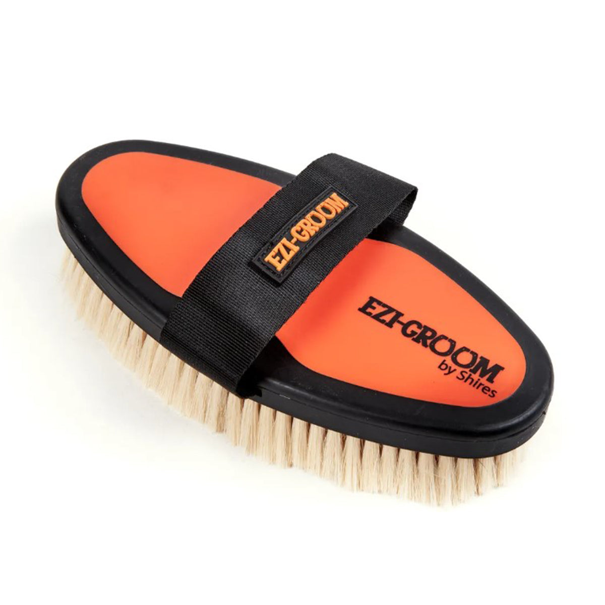 EZI GROOM Grip Body Brush with Goat Hair - Gentle Pet Grooming Brush for Dogs & Cats - Perfect for Shedding, Massage & Coat Care at Home