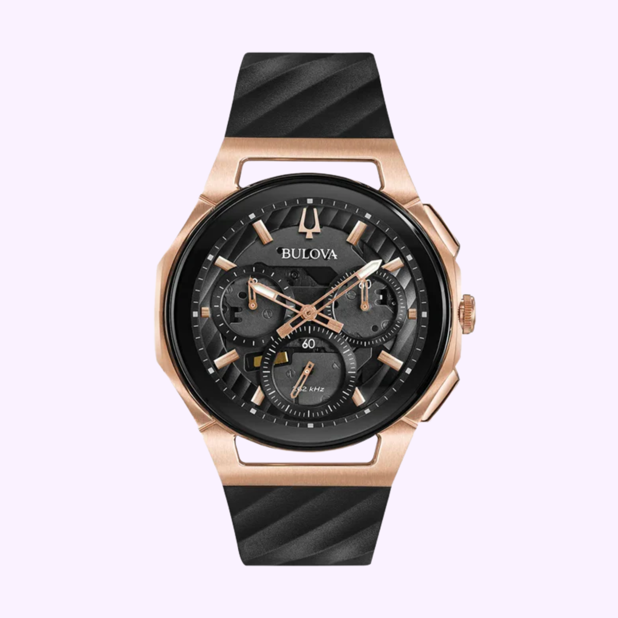 Bulova 98A185 Curv Chronograph Black Dial Men's Watch - Luxury Sports Timepiece for Business, Casual & Formal Occasions