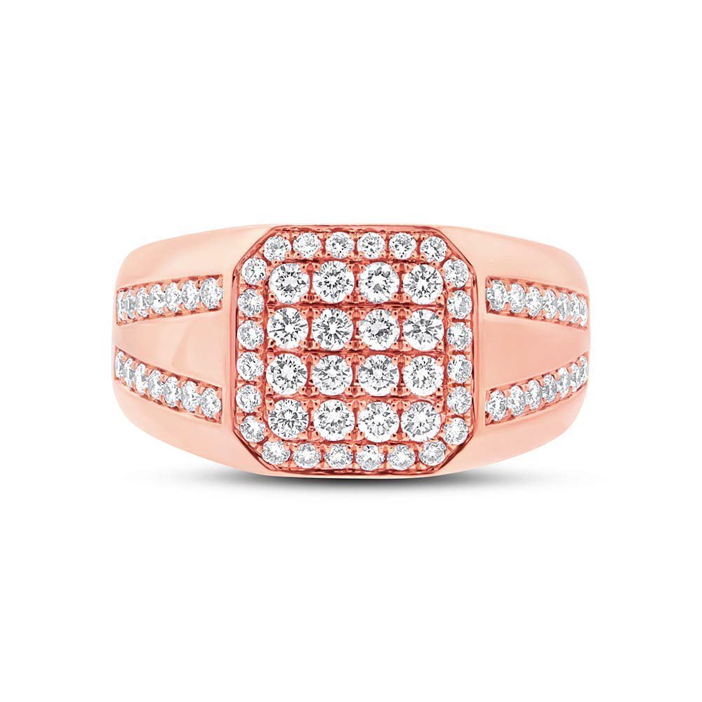 14KT Gold 1.15 CTW Diamond Men's Fashion Ring - Perfect for Weddings, Anniversaries & Special Occasions