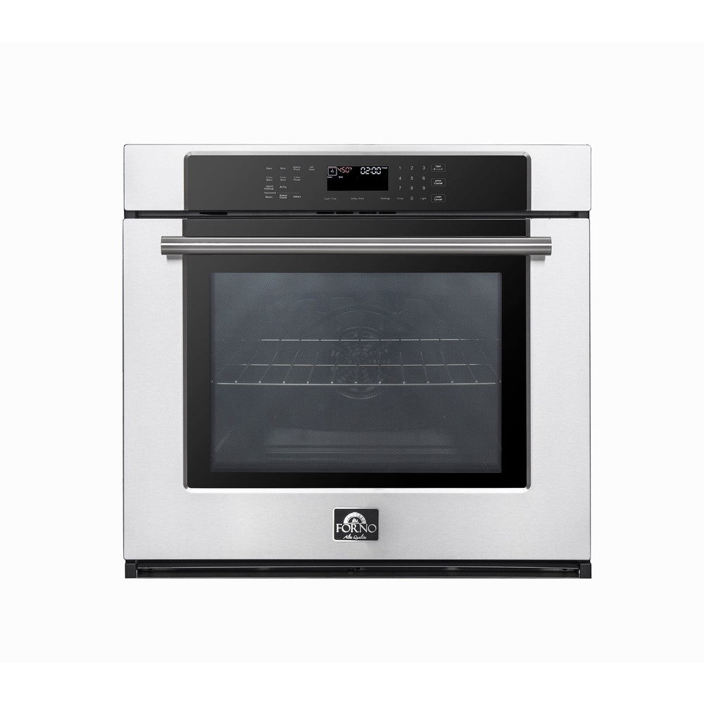 Forno 30-Inch Stainless Steel Electric Single Wall Oven with Self-Cleaning Function - Perfect for Modern Kitchens, Baking, and Family Cooking (Model FBOEL1358 30)