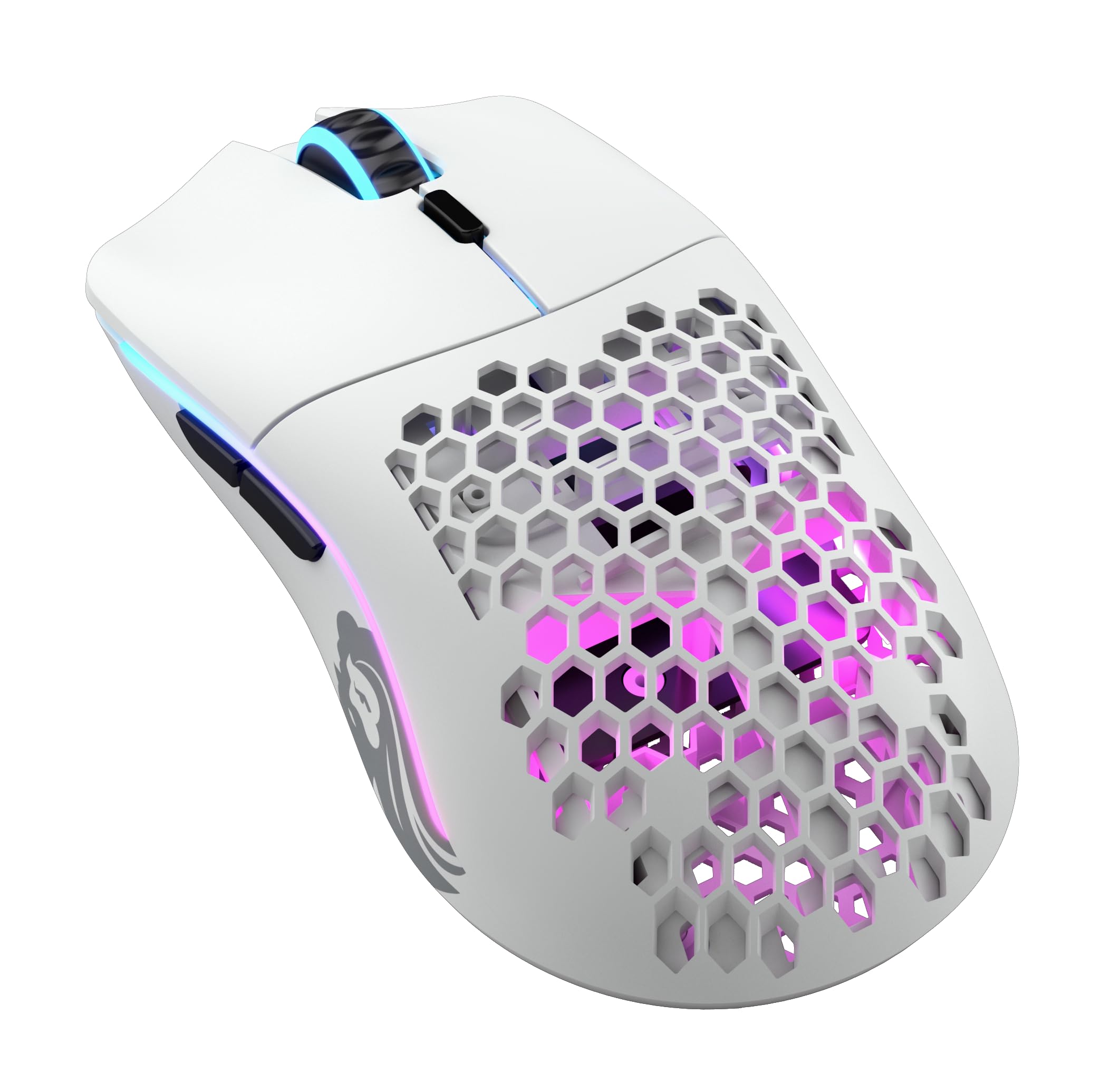 Glorious Model O- Wireless Gaming Mouse (Matte White) - Ultra Lightweight 65g, Honeycomb Design, RGB Lighting, Ambidextrous, 2.4GHz Lag-Free Wireless, 71-Hour Battery Life - Perfect for FPS, MOBA & Esports Gaming