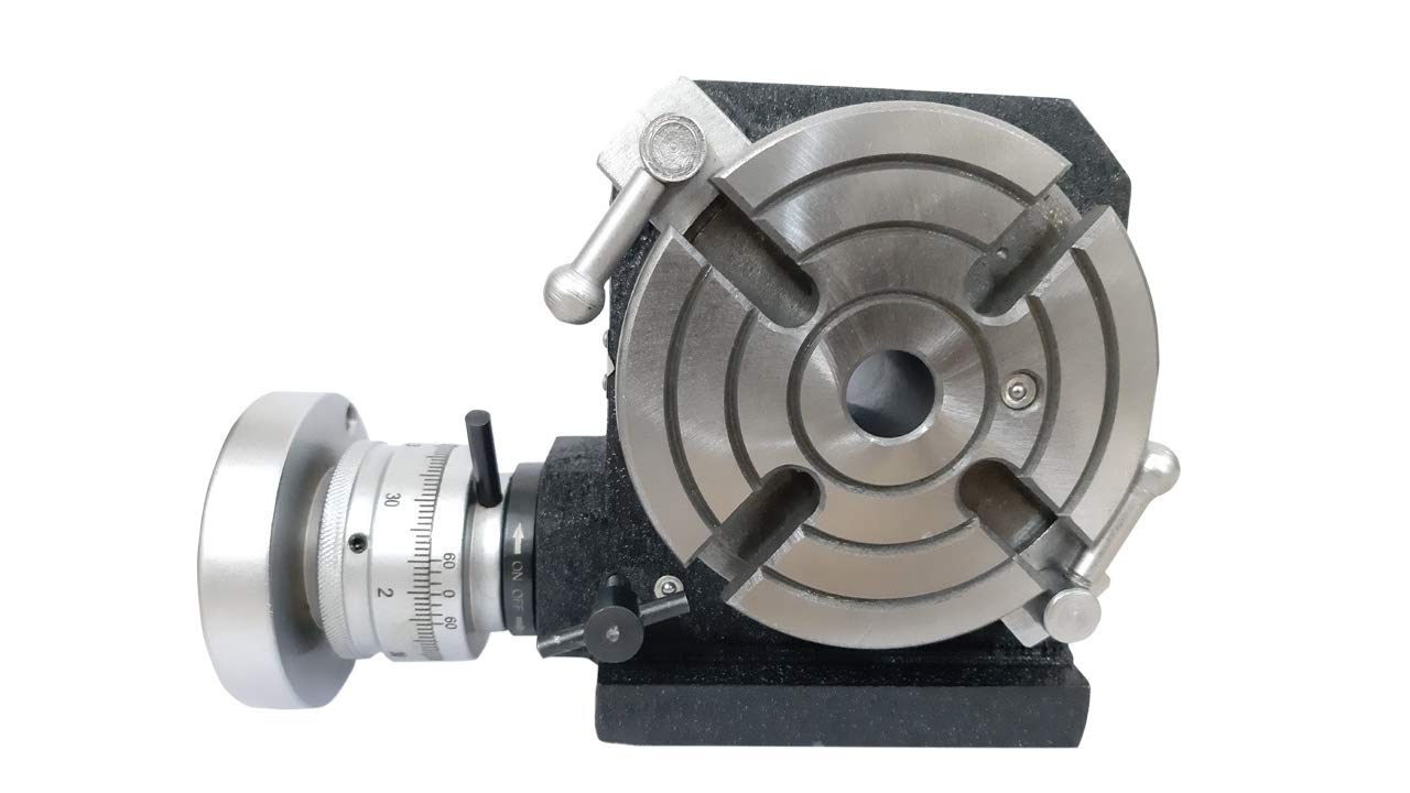 HV6 Rotary Table with Tailstock & Indexing Plates Set - Precision Milling & Drilling Accessory for Metalworking, Woodworking, and CNC Machining