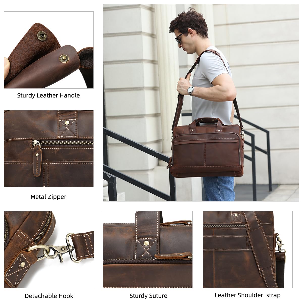 Premium Full Grain Leather 17.3