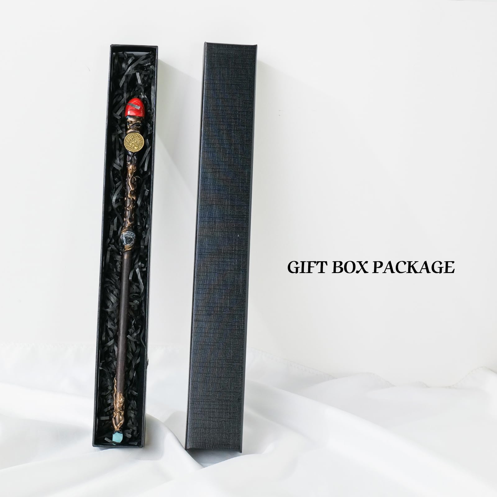 Natural Crystal Cancer Zodiac Scepter - 11.6 Inch Handmade Magic Wand for Cosplay, Halloween & Christmas Costume Accessory | Perfect for Fantasy Roleplay, Witchcraft, and Themed Parties