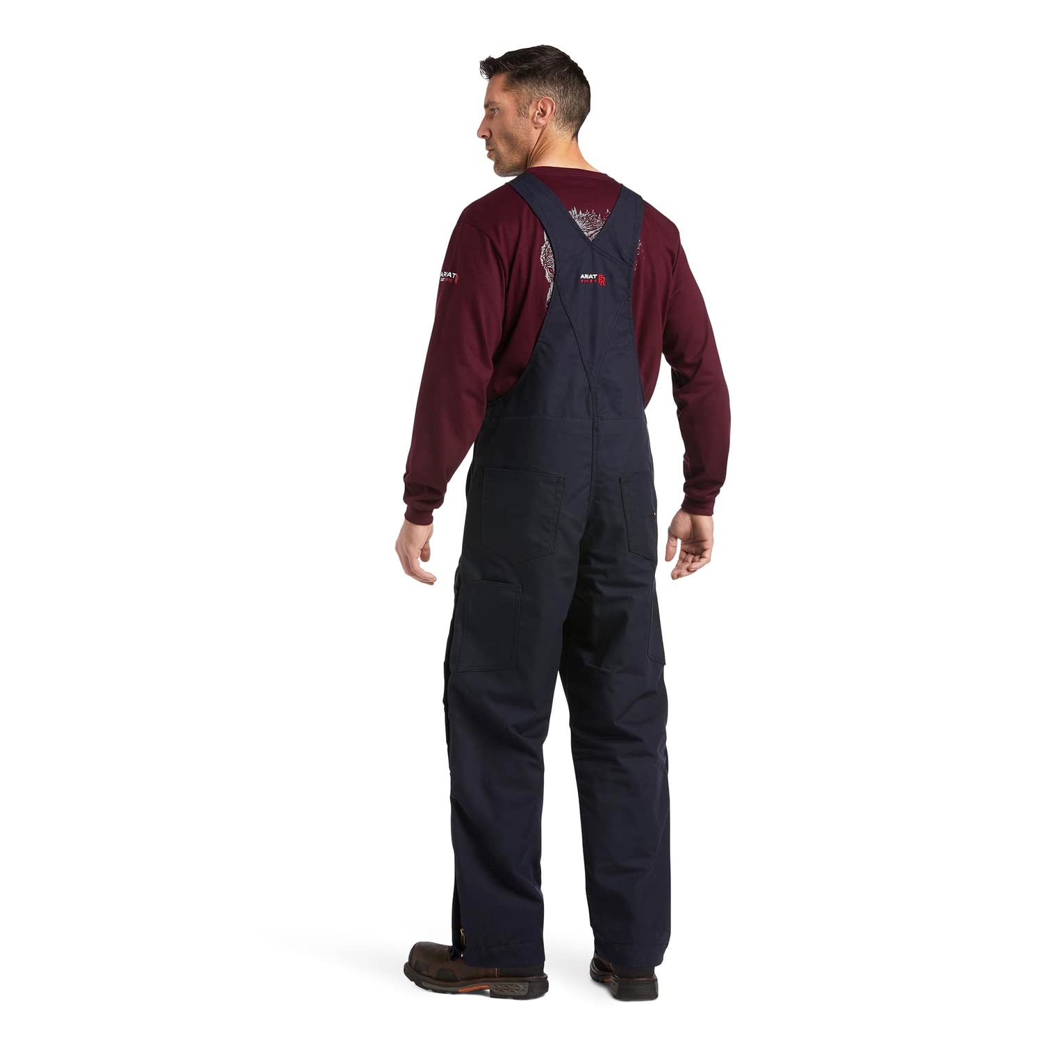 ARIAT Fire Resistant Insulated Work Bib Overalls - Flame Retardant Coveralls for Men, Navy Blue XX-Large (Size 32) - Ideal for Construction, Welding & Outdoor Winter Work