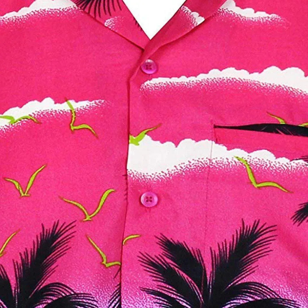 Stylish Men's Hawaiian Shirt with Palm Tree Design - Perfect for Beach Vacation, Summer Party & Tropical Getaway