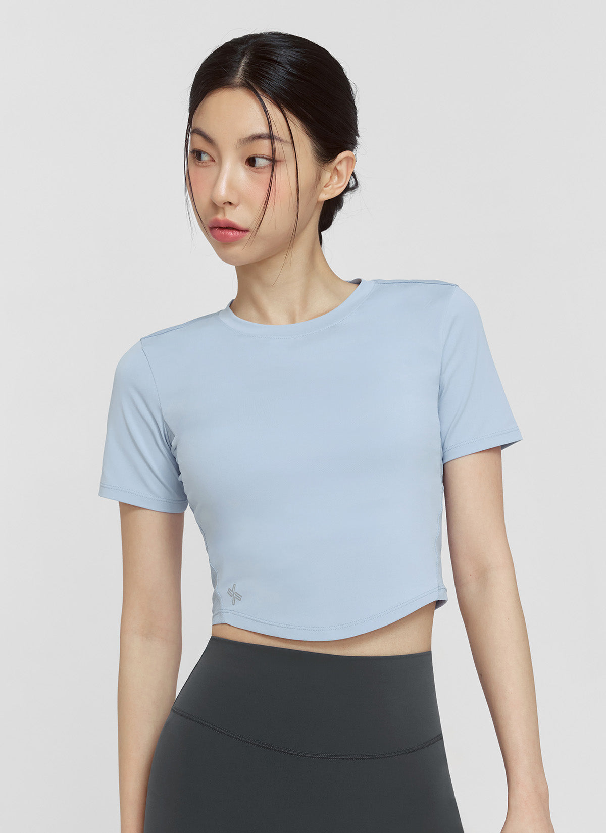 Ice Scent Crop Short Sleeve T-Shirt for Women - Trendy Summer Casual Top for Outfits, Gym & Streetwear