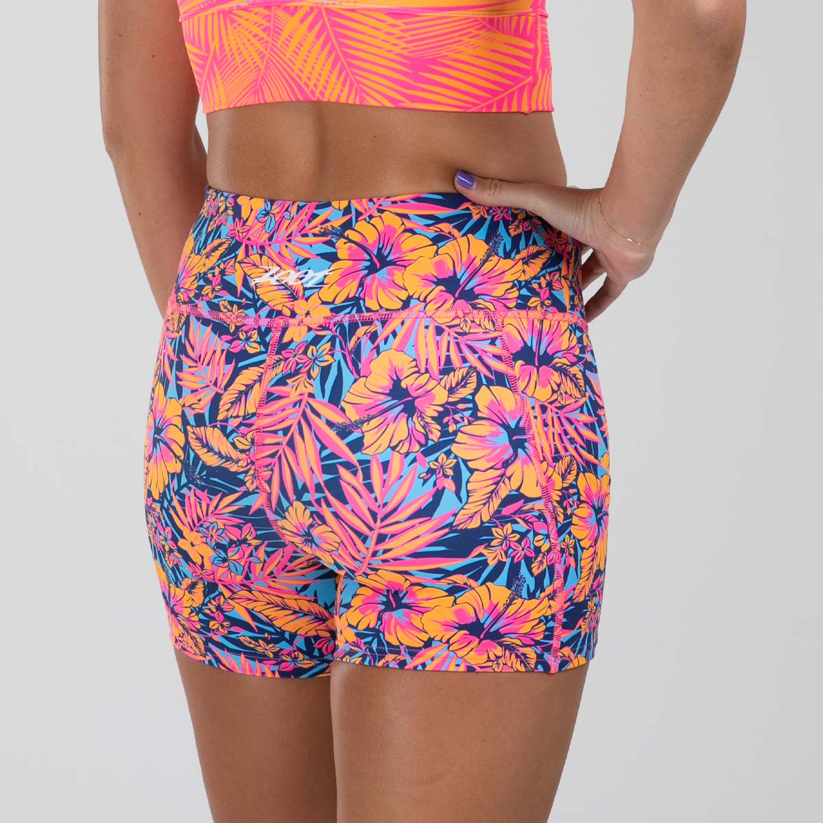Women's Running Shorts - High Waist Athletic Shorts with Pockets for Workout & Gym | Breathable & Comfortable for Jogging, Yoga & Fitness | Club Aloha Collection