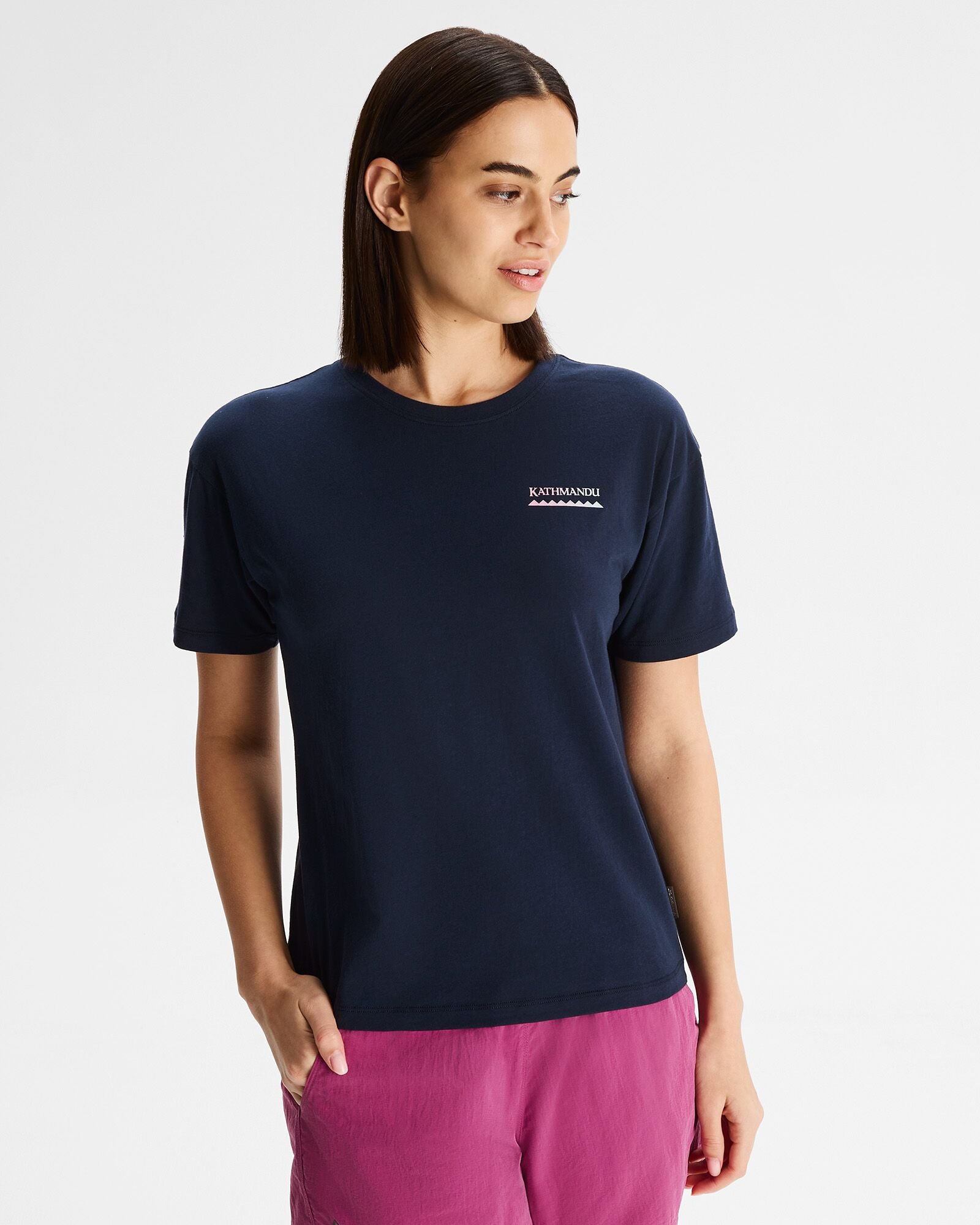 Heritage Organic Cotton T-Shirt for Women - Pure Navy - Soft & Comfortable Casual Wear for Everyday Outfits