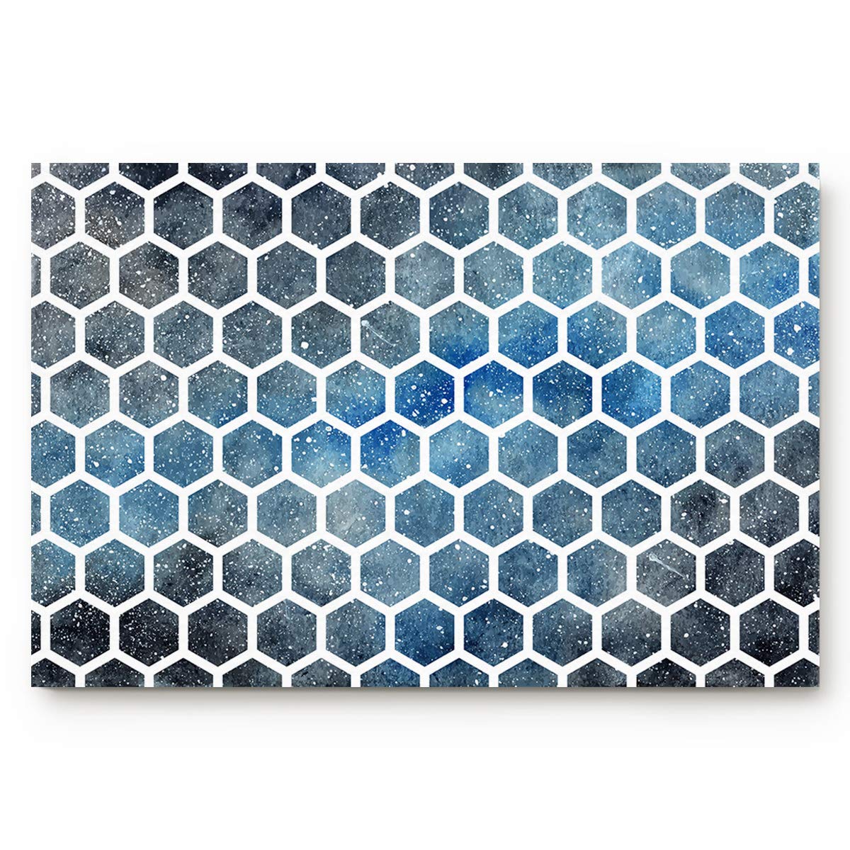 Non-Slip Moroccan Geometric Hexagon Doormat 16