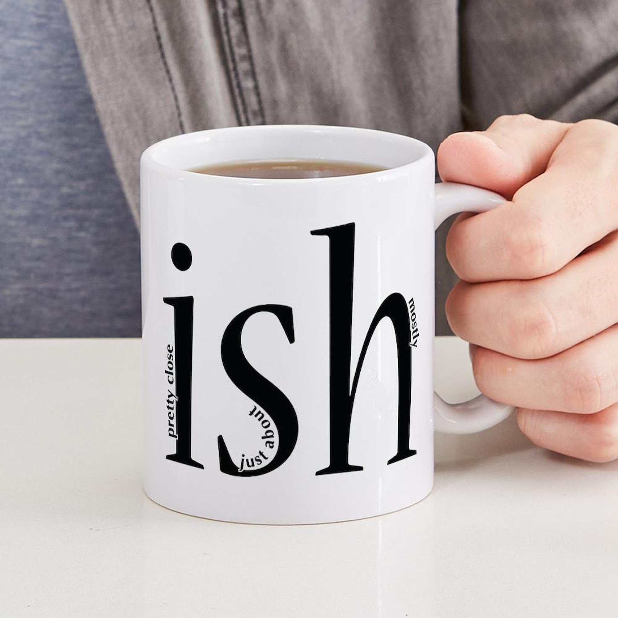 Premium 11 oz (325 ml) Ceramic Coffee Mug - Funny Ish Design - Perfect for Home, Office & Gifts - Dishwasher & Microwave Safe