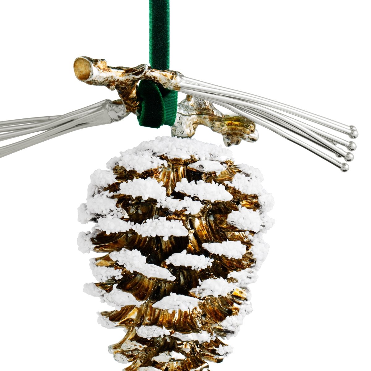 Pine Cone Christmas Ornament - Snowy Winter Decor for Tree, Wreath, and Holiday Home Decoration | Perfect for Christmas, Winter, and Festive Season Decorating