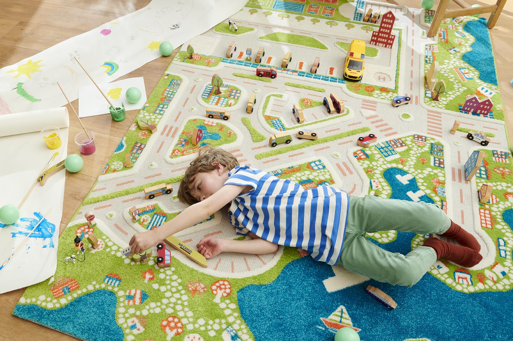 **IVI Mini City Thick 3D Kids Play Mat Rug – 71
