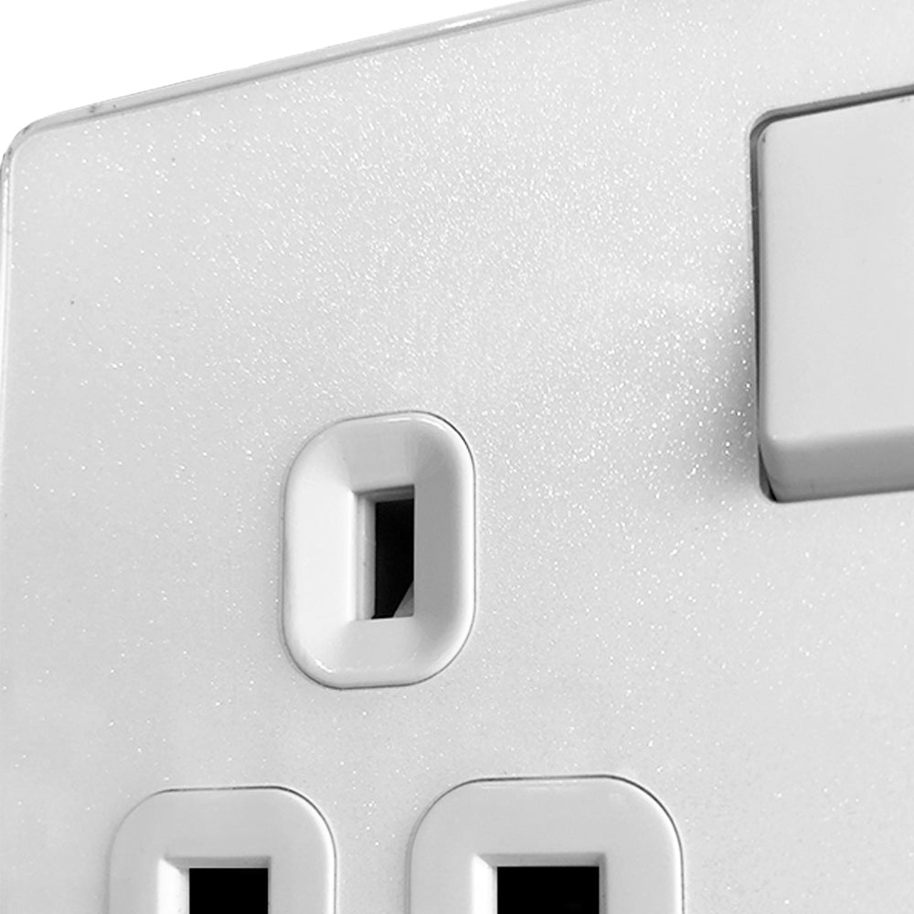 BG Evolve Pearl White 1G 2W Light Switch PCDCL12W - Modern Decorative Wall Plate for Home & Office Lighting Control