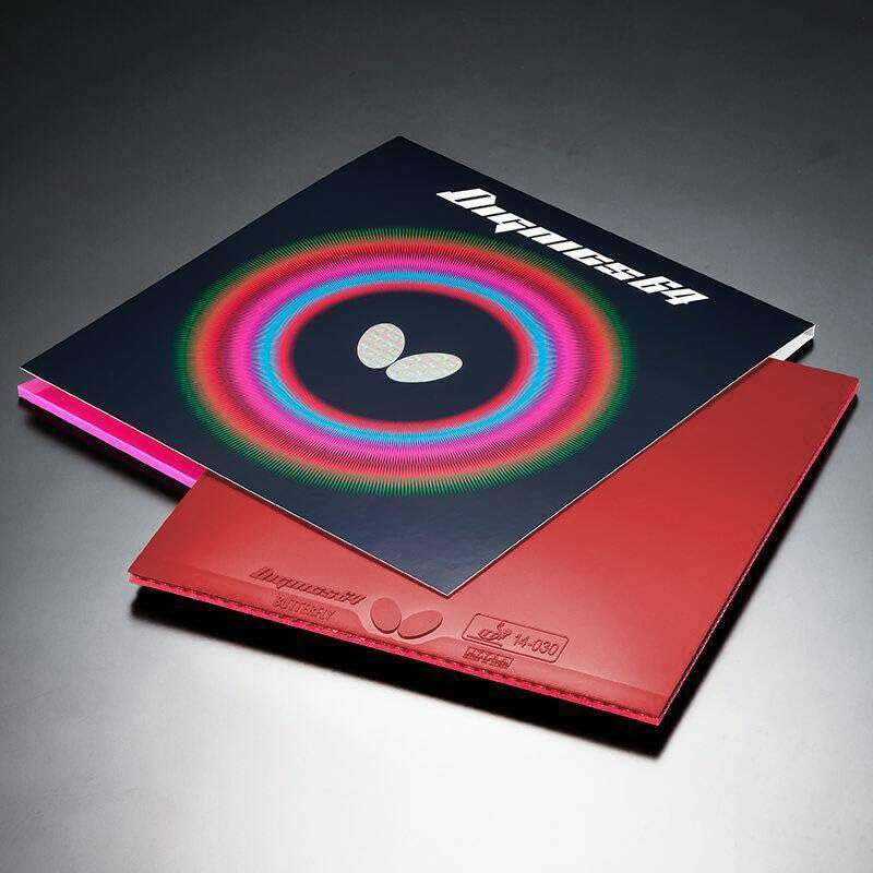 Butterfly Dignics 64 Table Tennis Rubber - Professional Inverted Ping Pong Rubber Sheet (1.9mm/2.1mm, Red/Black) | High Spin & Speed for Competitive Players | Perfect for Tournament Play & Training Sessions