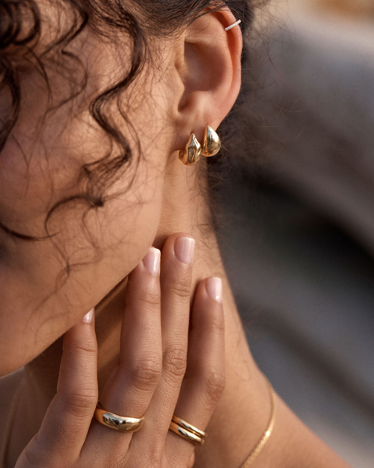 18K Gold Vermeil Magic Small Earrings - Elegant & Dainty Jewelry for Women - Perfect for Parties, Weddings & Everyday Wear