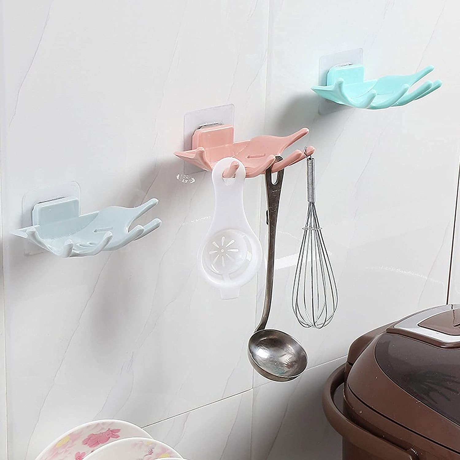 Non-Slip PVC Soap Dish with Strong Adhesive - Drainable Bathroom Soap Holder Tray (Blue) - Perfect for Showers, Sinks & Countertop Organization