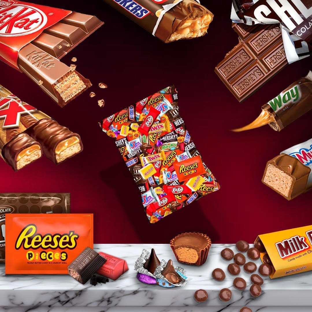 Premium Bulk Chocolate Assortment Variety Pack - 5 lb Mixed Milk & Dark Chocolate Bars, Bites & More - Gourmet Candy Mix for Parties, Gifts & Candy Buffets - Perfect for Halloween, Christmas & Easter Treats (5 LBS)