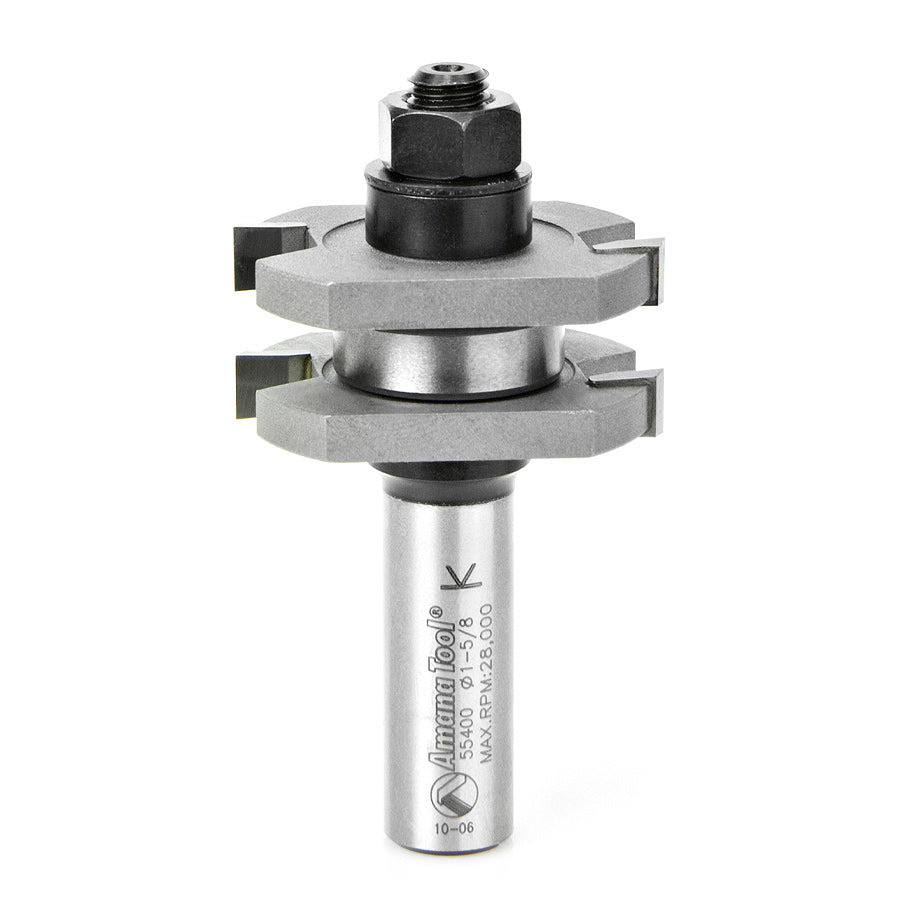 Amana 55400 Tongue and Groove 1/2-Inch Shank Router Bit for Woodworking & Cabinet Making - Perfect for Joinery, DIY Projects & Furniture Building