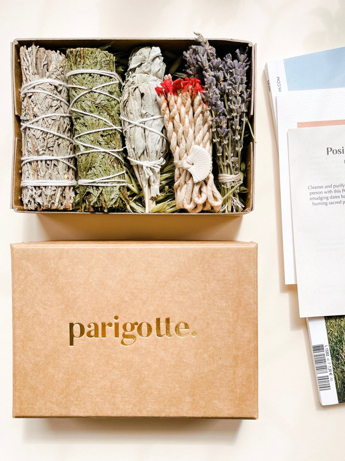Parigotte Positive Vibes Ritual Kit - Self Care Gift Set with Essential Oils, Candles & Crystals for Meditation, Relaxation & Spiritual Healing