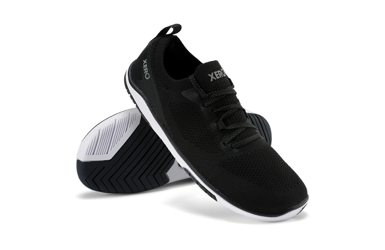 Xero Nexus Knit Men's Barefoot Shoes - Black Athletic Lifestyle Sneakers for Running, Walking & Gym Workouts