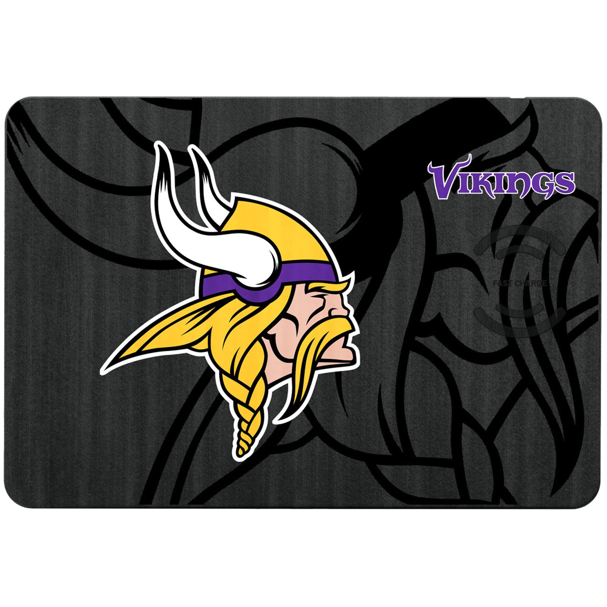 Minnesota Vikings Wireless Charging Mouse Pad - 3-in-1 Extended Gaming Desk Mat with Fast Qi Charging for iPhone & Android - Perfect for Office, Gaming & Home Decor