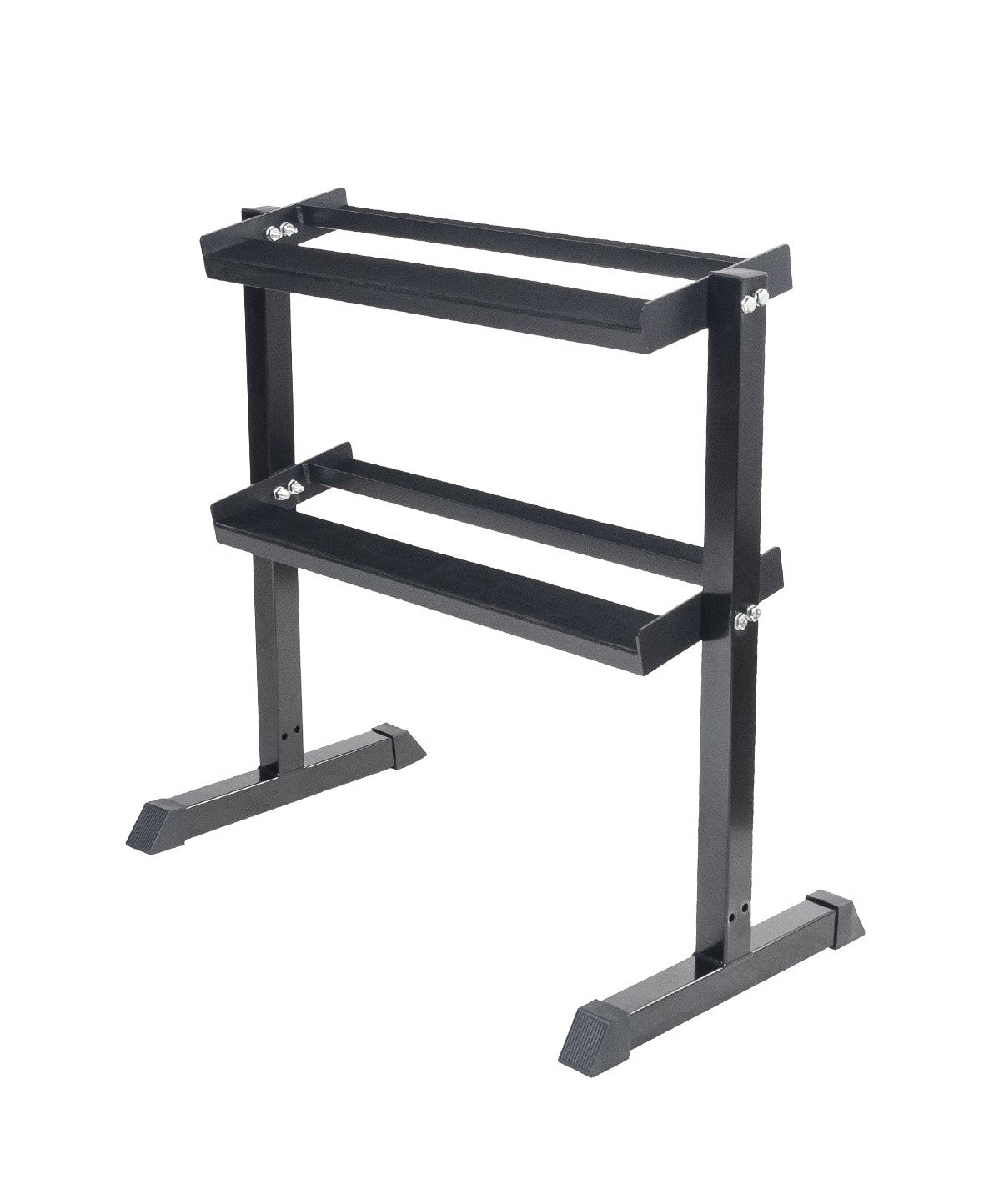 2-Tier Modular Horizontal Dumbbell Rack - Heavy Duty Gym Equipment for Home & Commercial Use - Perfect for Weight Storage & Space Organization in Fitness Rooms