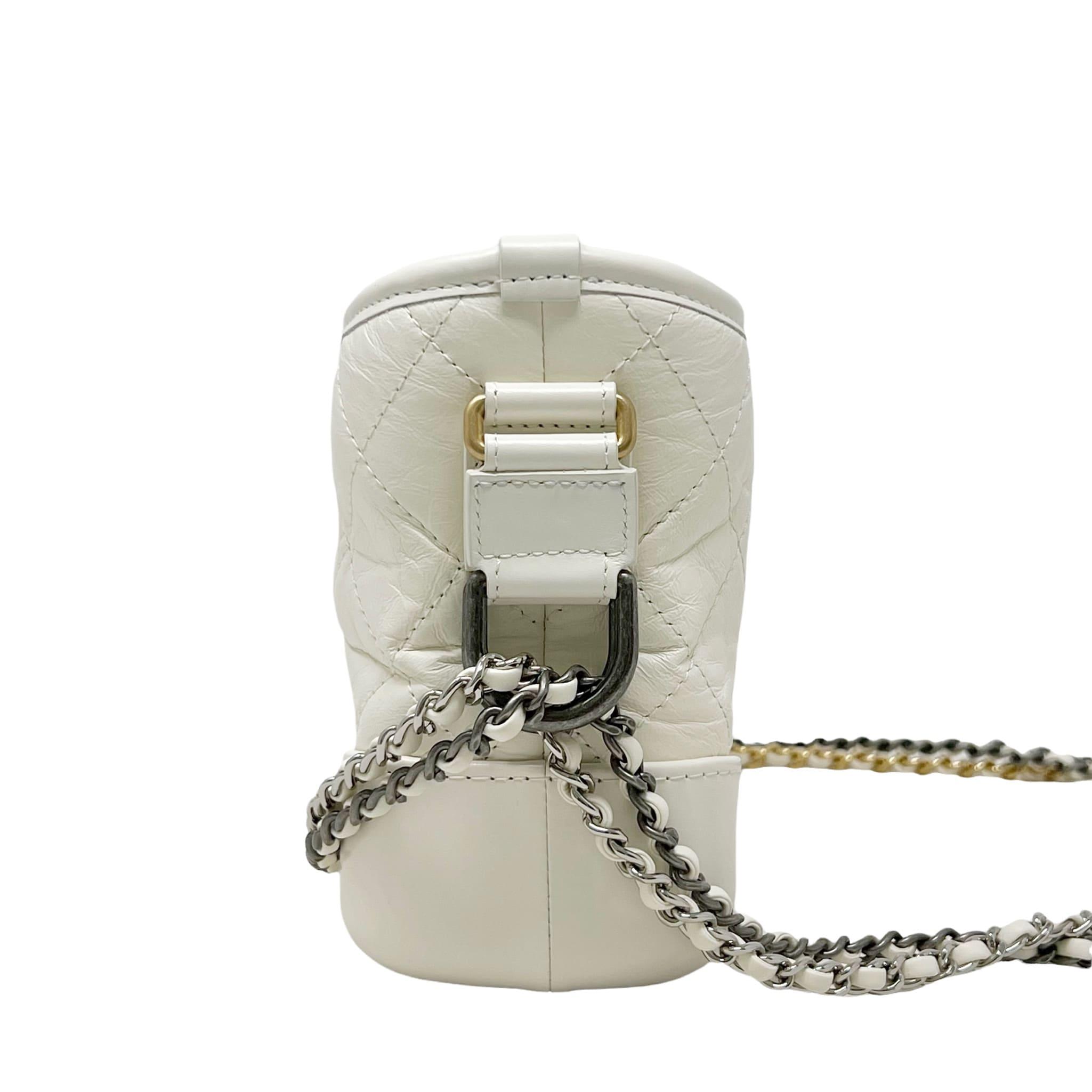 Chanel White Aged Calfskin Small Gabrielle Bag - Luxury Designer Handbag for Women, Perfect for Parties & Evening Events