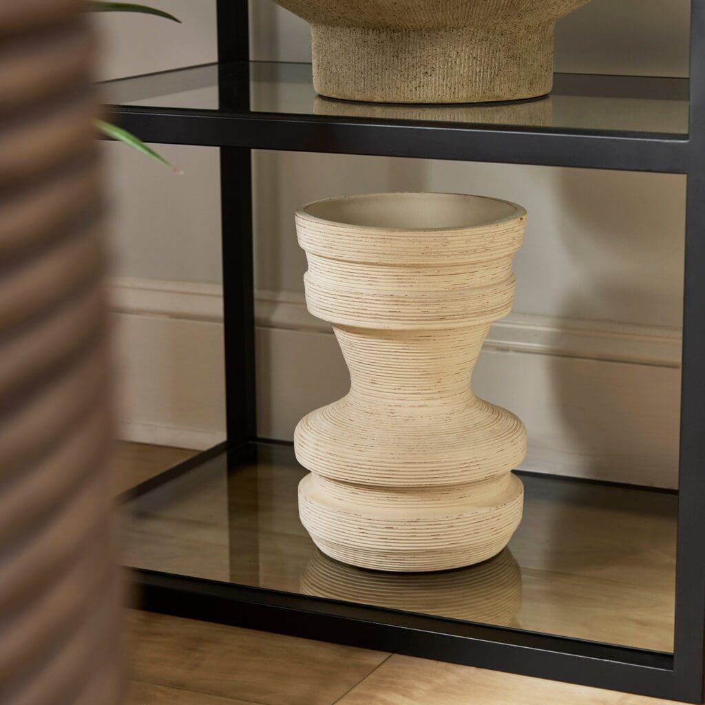 Cyan Design 11559 Taras Vase - Small White Ceramic Home Decor for Living Room, Dining Table & Wedding Centerpieces