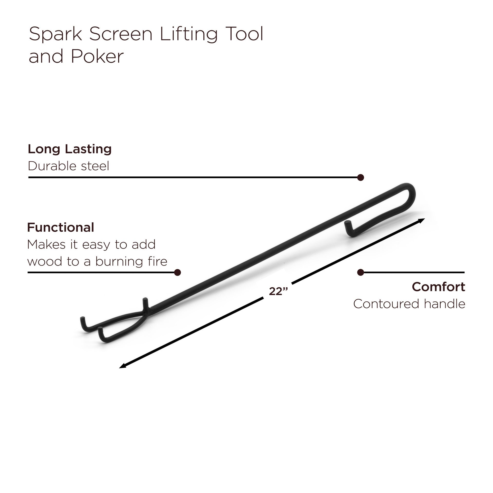 Spark Screen Solid Steel Lifting Rod - Heavy Duty Garage Tool for Vehicle Maintenance & Engine Repair | Perfect for Mechanics, DIY Auto Work & Industrial Applications