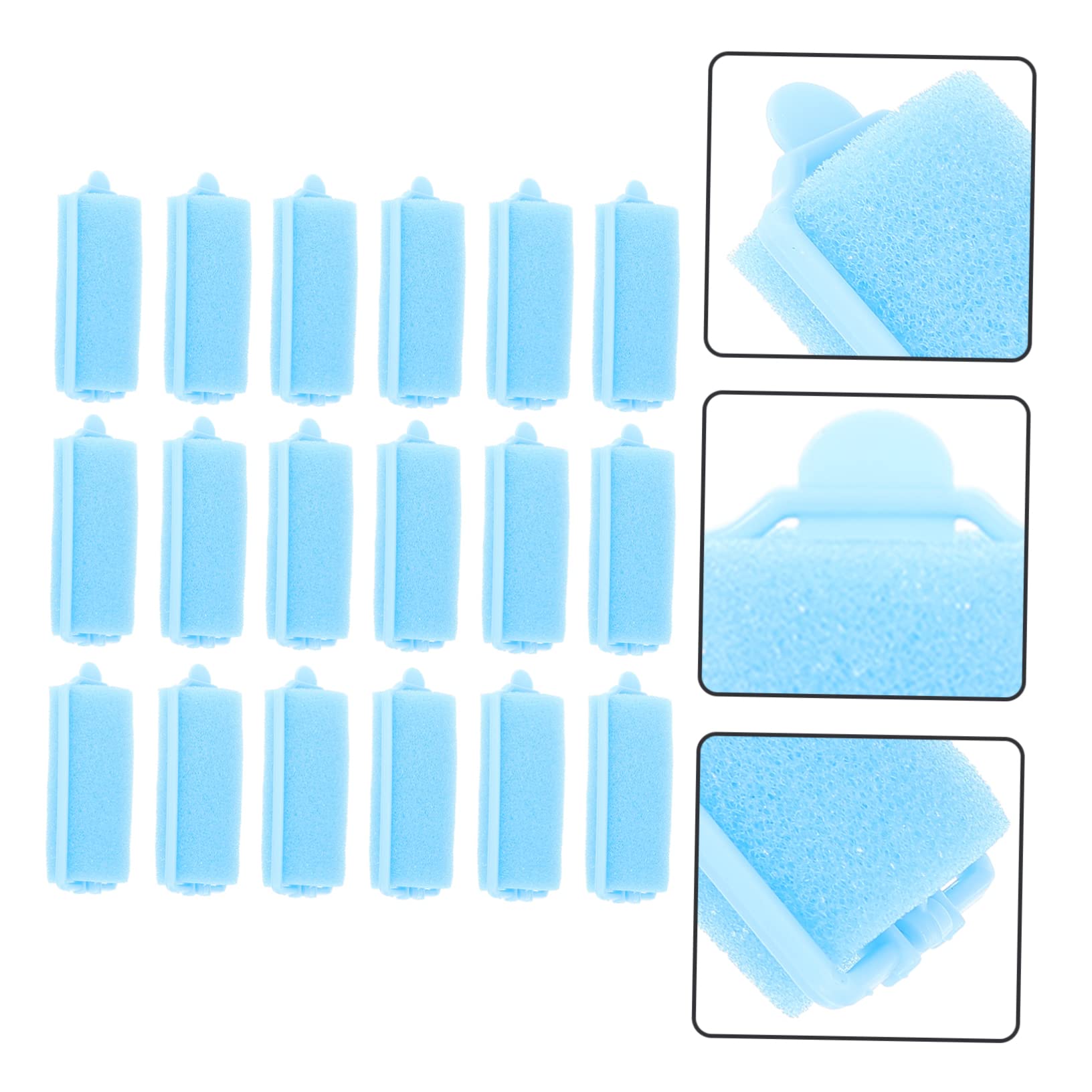 FOMIYES No Heat Overnight Hair Rollers - 20pcs Sponge Hair Curlers for Soft, Fluffy Curls | Hair Styling Accessories for Women | Perfect for Sleep, Home Use & Travel