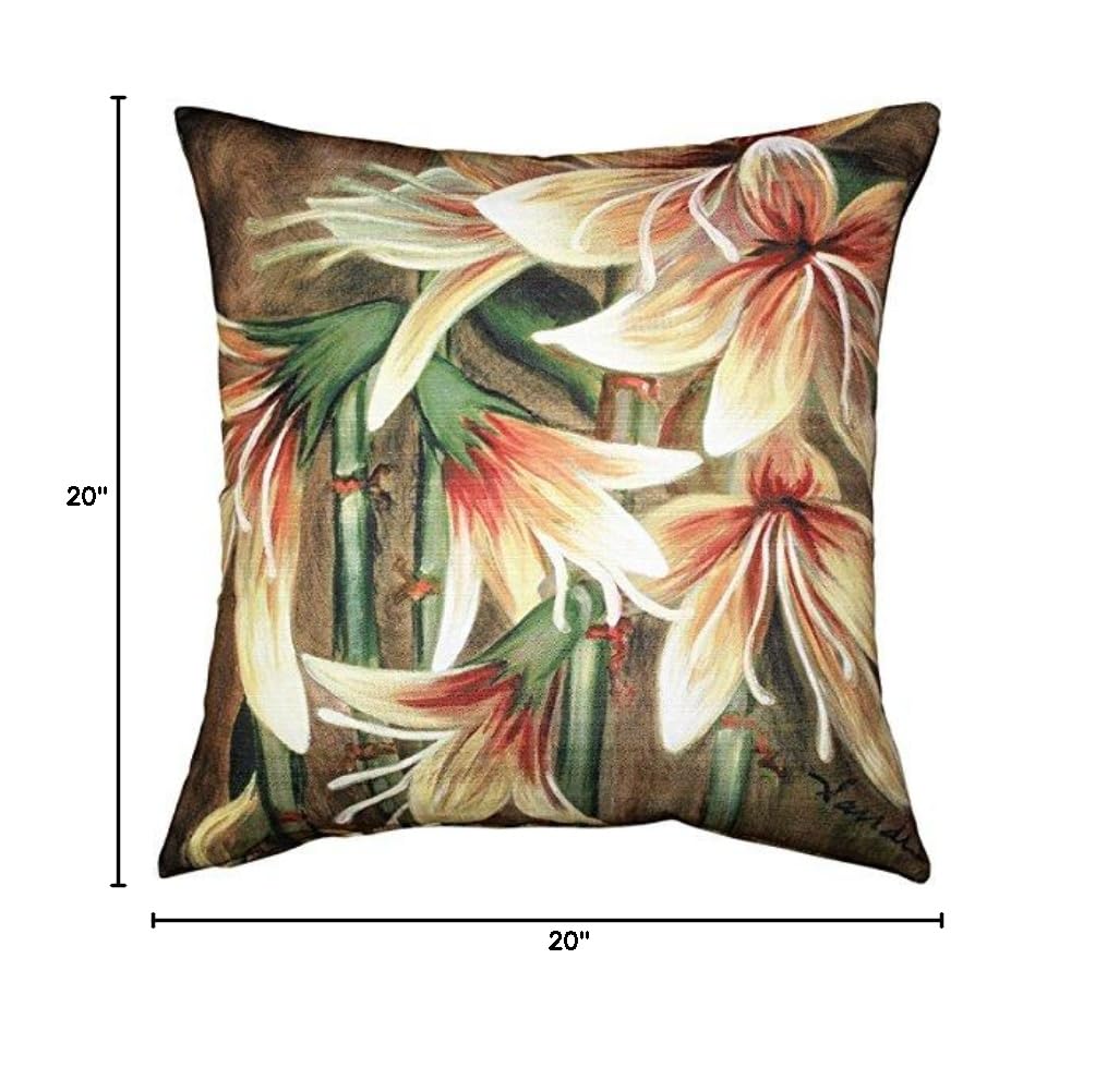 Belladonna Lily Throw Pillow 20x20 - Sandra Forzani Collection | Decorative Cushion Cover for Sofa, Bed & Home Décor | Soft & Stylish Accent Pillow for Living Room, Bedroom or Nursery